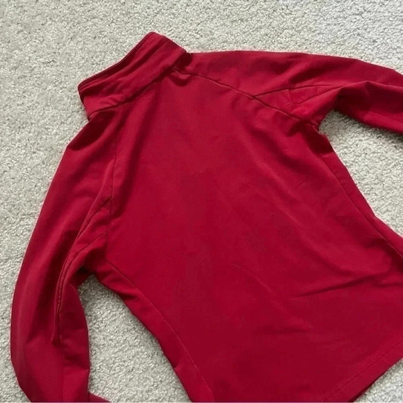 Descente 1/4 Zip Ski Snowboarding Outdoor Long Sleeve Shirt Sweater Red Size Med - Picture 15 of 16